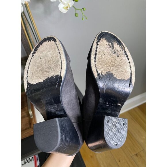 rag & bone Harrow Boot Asphalt Waxy Womens Size 38.5 - Picture 10 of 12